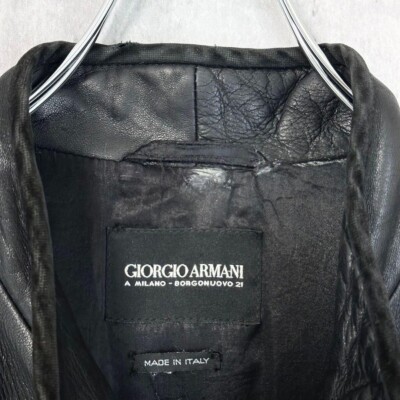 GIORGIO ARMANI イタリア製 lamb leather Giorgio Armani Men's Lambskin Leather Jacket | Neiman Marcus