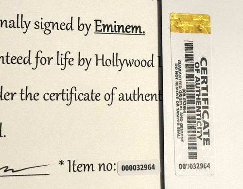 Eminem Signed 8x10 Photo Autographed, Authentic, COA Slim Shady Marshall Mathers - Picture 3 of 3