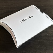 Chanel Empty Gift Box in White Carboard Logo Classic L 5 x W 5 x D 1.5"