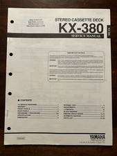 Yamaha KX-380 Stereo Cassette Tape Deck Service Manual Vintage Original