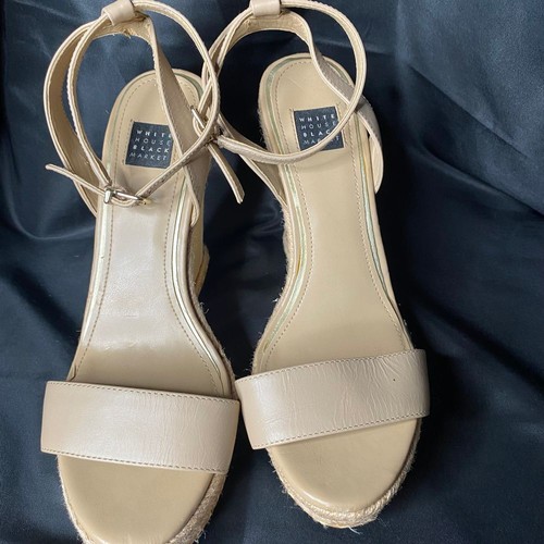 White House Black Market Women's Muticolor Striped Wedge Heel Size 7.5 - Picture 3 of 9