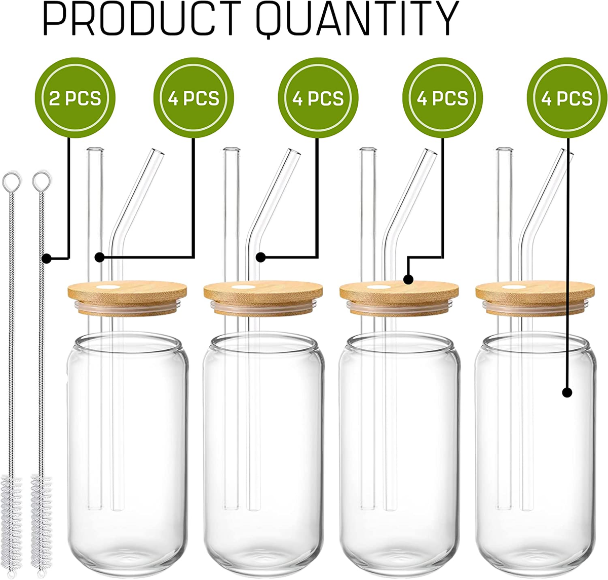 2 liter glass water bottle Anna-Kaci 2 Pack Clear Water Bottle Reusable Plastic Drinking Bottle L
