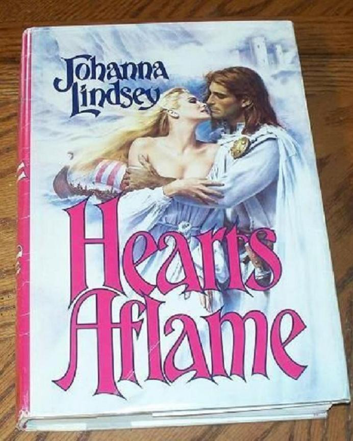Heart Aflame HEARTS AFLAME Johanna Lindsey ORIG LARGE PRINT Hardcover Haardrad ...