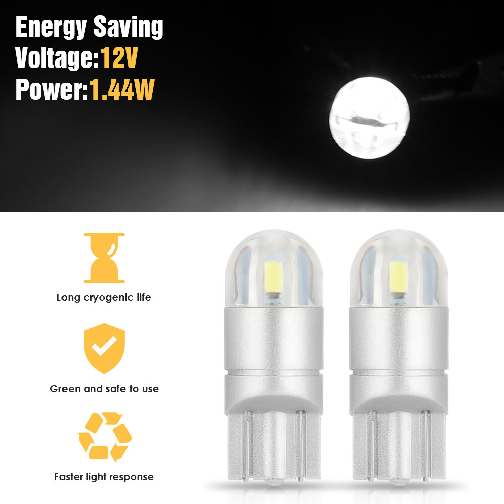 10x T10 194 168 W5W LED Bulbs Dome License Side Marker Lights 6000K