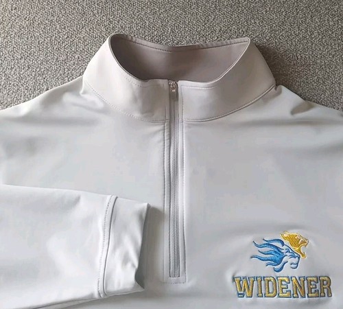 Peter Millar Perth Performance 1/4 Zip Men's M Gray Stretch Widener University