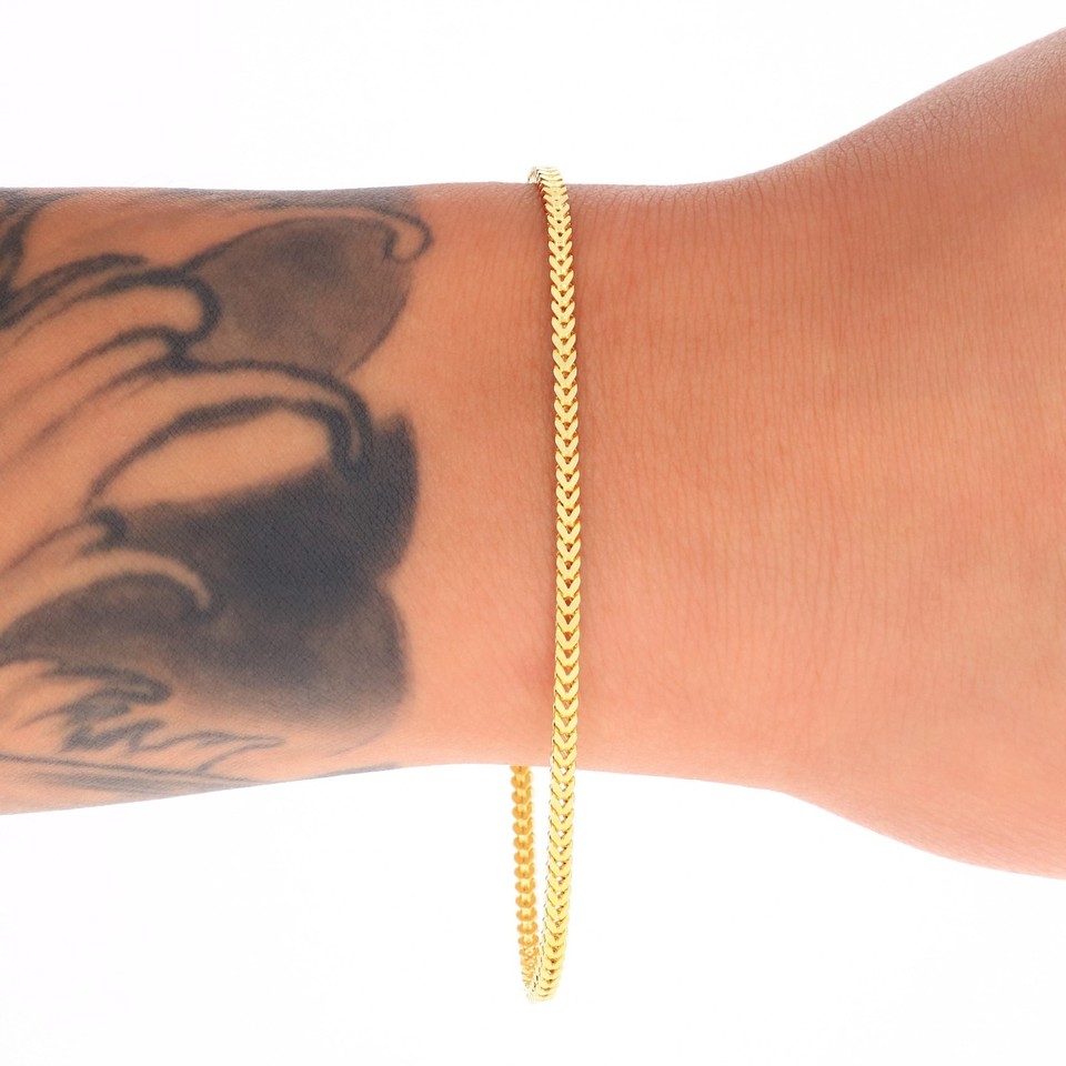 Collana Da Uomo Catena A Maglie Cubane Miami In Oro Giallo 10k - Foto 7