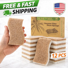 1-12pcs Kitchen Sponge Natural Biodegradable ...