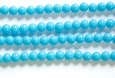 Vintage Blue Turquoise Glass Beads Japan 6mm 10  jpn001H
