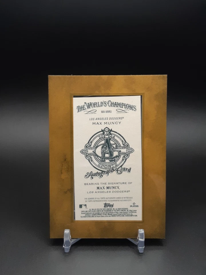 2024 Topps Allen & Ginter Mini Baseball Auto Max Muncy #MA-MMU Auto - Image 2 of 2