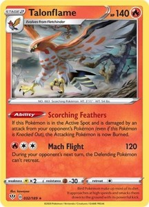 Talonflame 032/189 Darkness Ablaze Reverse Holo Rare
