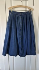 Vintage 90s Jordache Denim Maxi Skirt Size 14 Snap Front USA High Waist