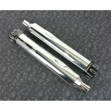 Rinehart Chrome 4.5" Motopro 45 Slip-On Mufflers - 500-0110-MERGE