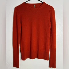 Margaret O'Leary 100% Cashmere Rust Red Sweater Women's Small Fall 2009