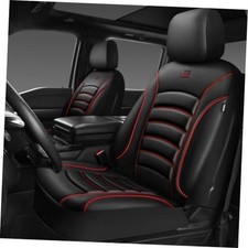 3D Foam PU Leather Car Seat Covers, Universal Seat Covers Front Two Front Red