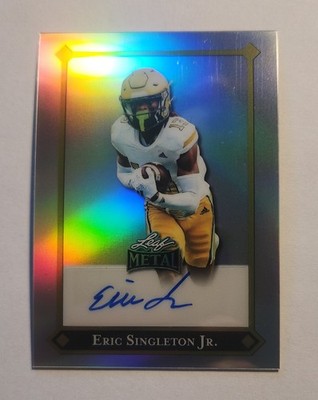 2025 Leaf Metal Eric Singleton Jr Prismatic Silver RC AU SN/25 Auburn WR