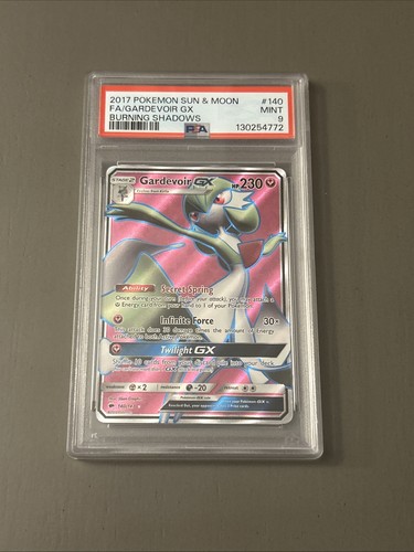 Pokemon TCG: Gardevoir GX (Full Art) 140/147 Sm-Burning Shadows Holo PSA 9