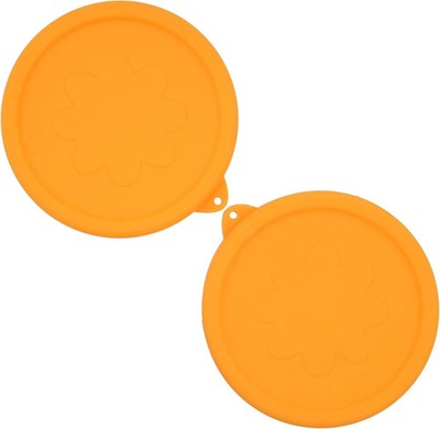 Silicone Lids Only Fit for Pyrex 7401-S 3 Cup Sculpted Glass Orange 2 pack