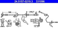1 X Bremsschlauch ATE 24.5157-0219.3 FüR Opel Astra G CC Astra H