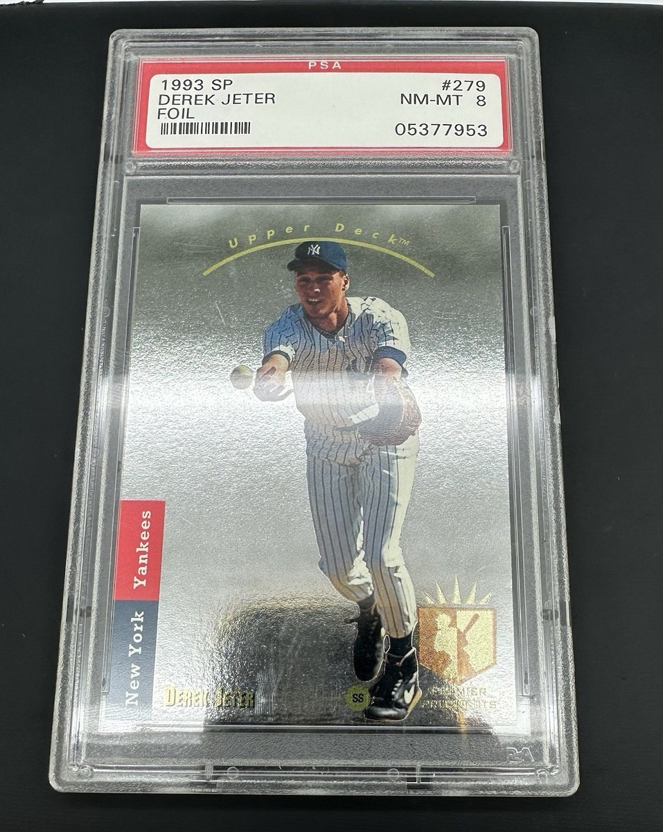 derek jeter rookie card graded 2000 UD BLACK DIAMOND EDITION #40 NEW YORK YANKEES PSA 9 MINT 57190157 1993 SP Foil Baseball #279