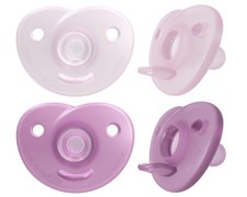 Philips Avent Soothie Heart Pacifier, Pink/Light Pink, 0-3 Months, 4 Pack,