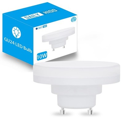 GU24 LED Light Bulb, Ultra Mini Squat GU24 Puck Lights, 10W(75W Equivalent), Dim