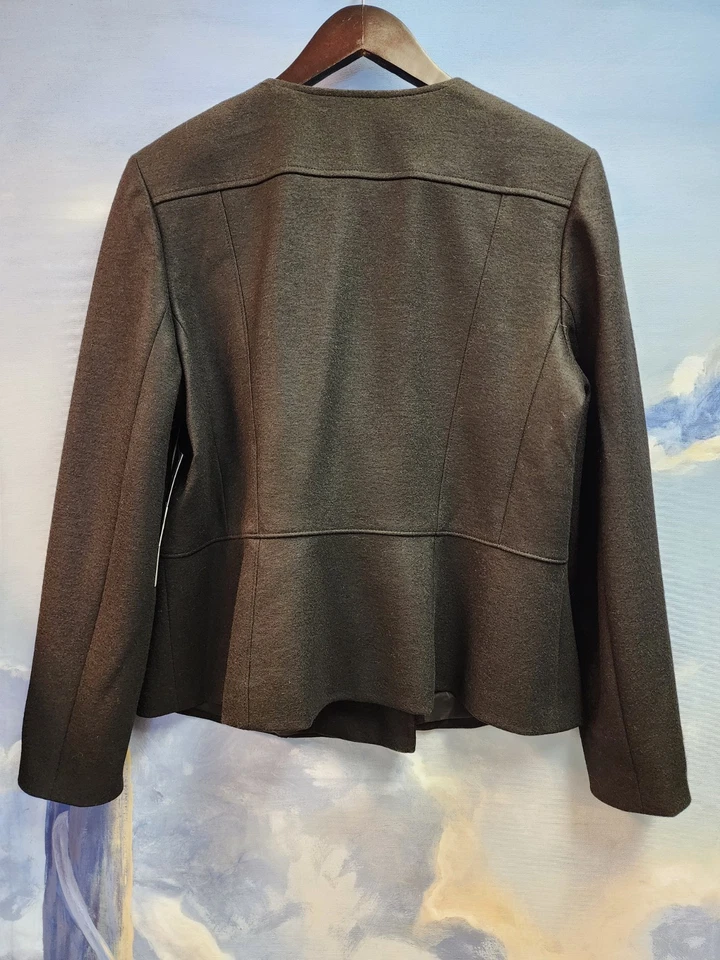 Новый с Ярлыками XL Classiques Entier черная шерсть эластичной асимметричный куртка - Изображение 3 из 4