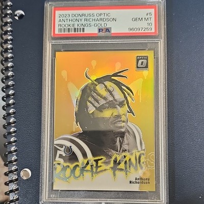Panini 2023 Donruss Optic Anthony Richardson Rookie Kings Gold Prizm /10 PSA 10