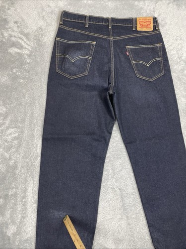 Jeans Levis 550 Uomo 38x32 Blu Scuro Relaxed Tapered Fit Flex Pantaloni Casual - Foto 3 di 11