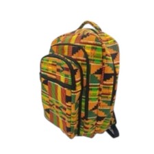 African Kente Print Backpack Colorful Tribal School Travel Laptop Bag
