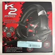 K2 Pro Professional Gaming Headset with Surround Sound and LED Lights