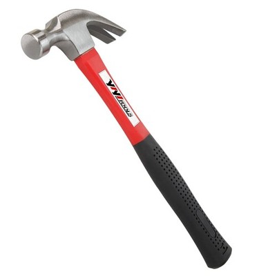 Claw Hammer With fiberglass Handle   16-oz, Red and Black (YY-1-003)