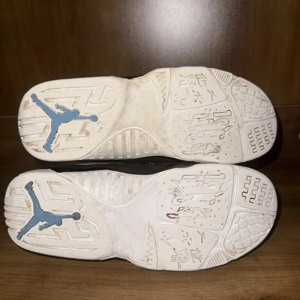 Air Jordan 9 Retro University Blue UNC Black Gradeschool Size 3Y - Image 4 of 4