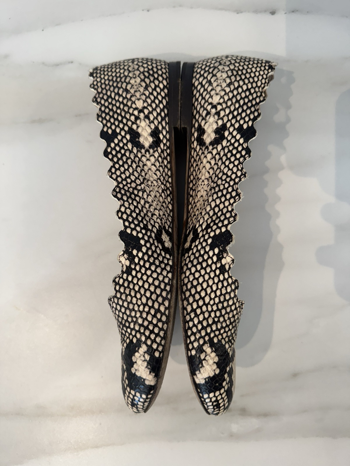 Auth $575 Chloe Python Embossed Lauren Ballet Fla… - image 4