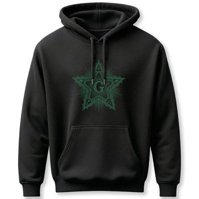 Masonic Blazing Star Hoodie - Freemasonry Sacred Geometry Pullover