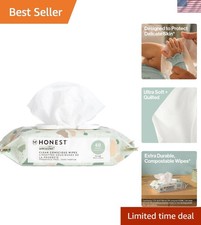Hypoallergenic Plant-Based Baby Wipes, 60 Count - Gentle, Multi-Use Cleansing