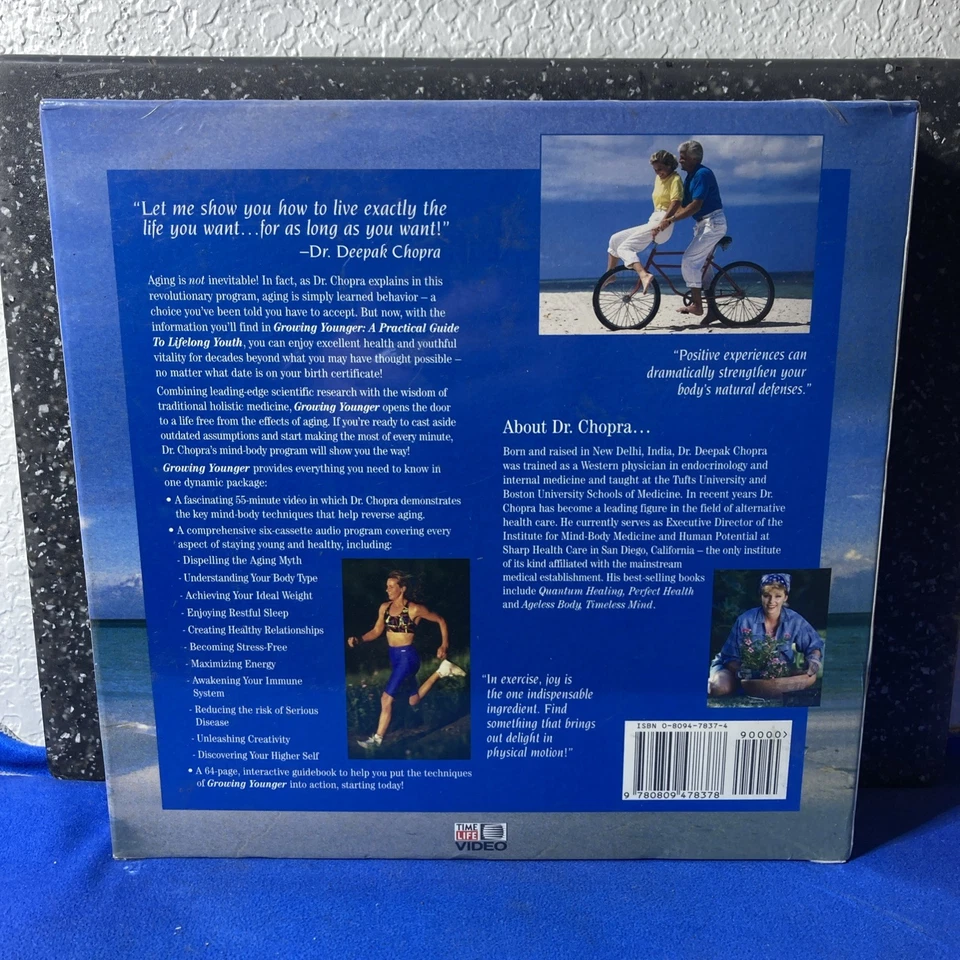 DEEPAK CHOPRA Growing Younger Guide to Lifelong Youth cassettes VHS book BOX SET - Image 2 of 4
