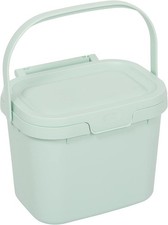 Image of Addis Everyday Kitchen Food Waste Compost Caddy Bin, 4.5 Litre, Mist Soft Green