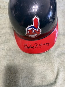 Signed Cleveland Indians MLB Baseball Batting Helmet