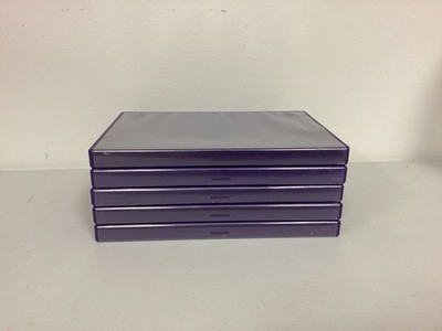 5 XBOX 360 Kinect Purple Replacement Video Game Storage Shell Cases OEM