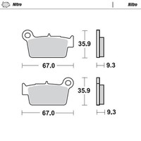 Motomaster Hintere Sinter-BremsbeläGe TM Racing MX 300 (2T) (Kyb Gabel) 13-15