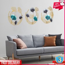 3D Flower Metal Wall Art Decor Ginkgo Leaves Gold Art Nordic Style USA