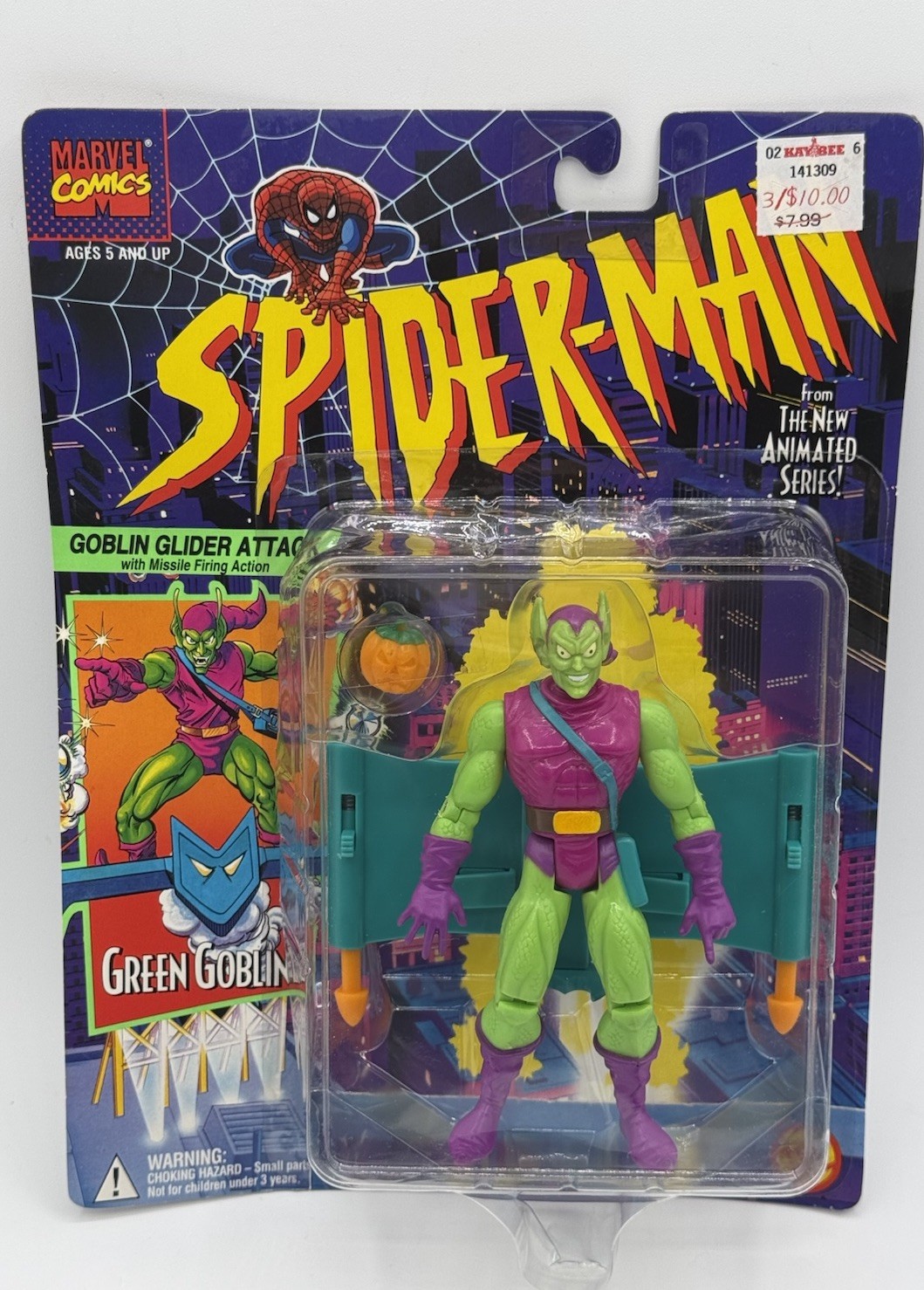 Toybiz 1994 Spider-Man Animated Green Goblin Vintage New