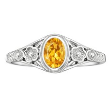 Natural Citrine 925 Sterling Silver Ring s.6 Jewelry R-1292
