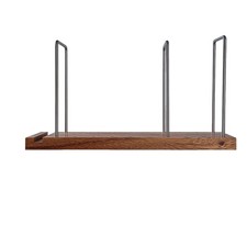 Album Storage Rack with Wooden Base Mid-Century Style Album Stand Elegant