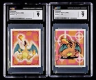 Pokémon 1998 Topps Merlin Series 1 #6 #180 Charizard CGC 9 MINT 🔥🔥✨✨