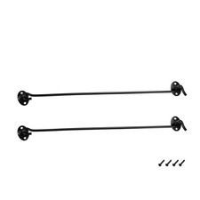 Gate Latch Barn Door Lock 16-inch Sliding Door Lock Eye Hook Latch Black Cabi...
