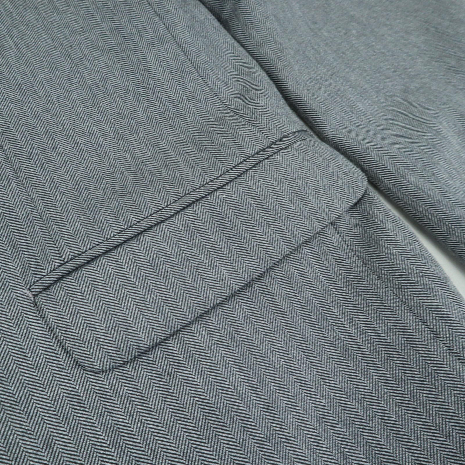 Chaps Medium Gray Herringbone Poly Blend Blazer S… - image 12