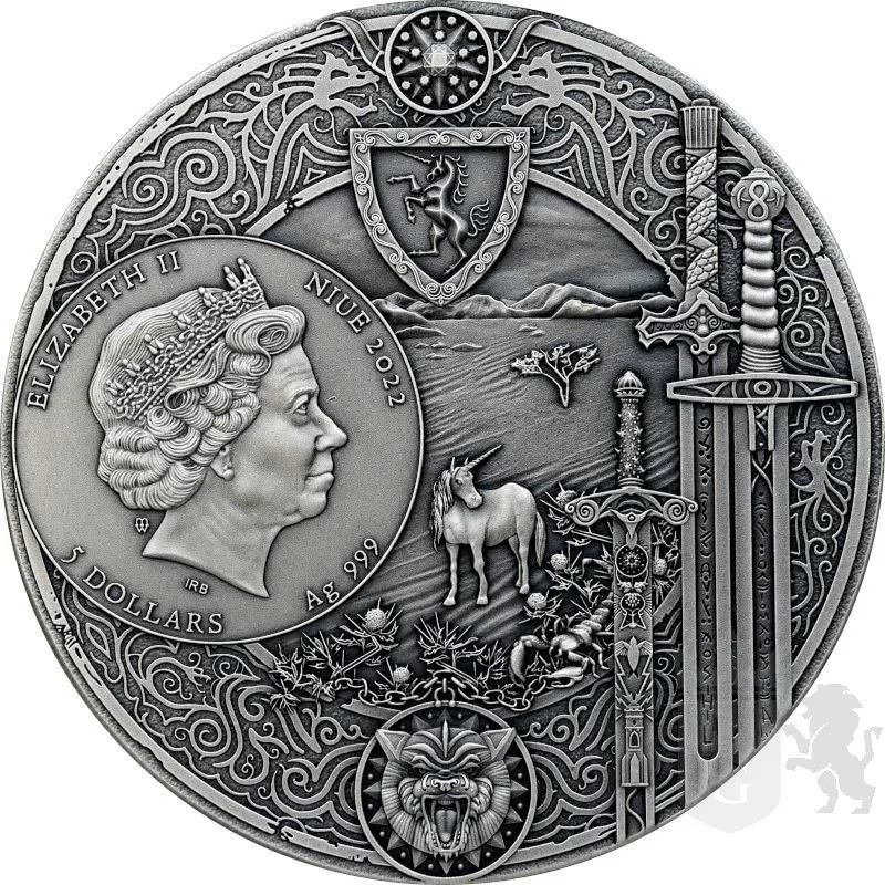 2022 The Witcher: Time of Contempt 2 oz Silver Antique High-Relief