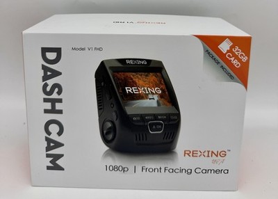 RexingUSA 1080P Front Facing Dash Cam (32GB Card) 170 Wide Angle 2.4 LCD