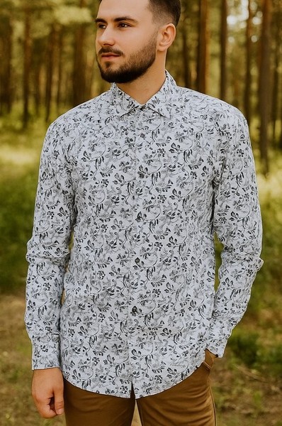 Men ETERNA Shirt White Cotton 42 / XL / 50 #3OX1